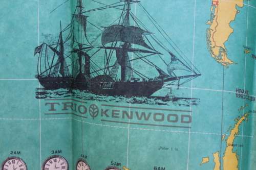 Rare! World Map for The Radio Amateur 86cm x 62cm excellent condition