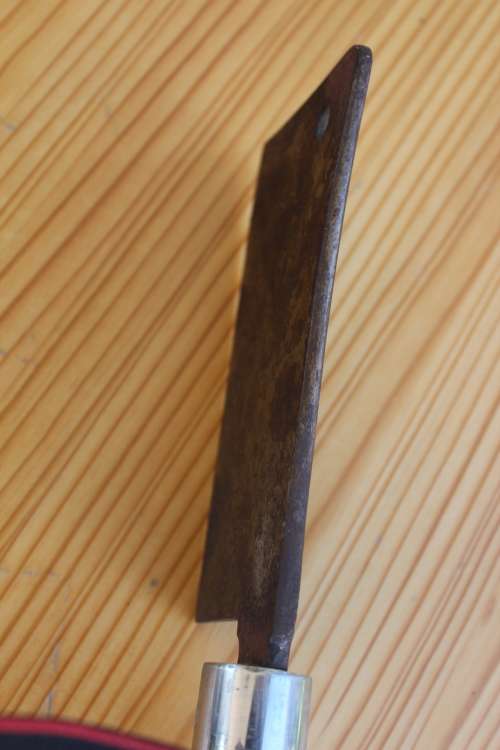 Antique Victorian hand forged Meat Cleaver with turned Rosewood handle 39cm long by 9cm tall