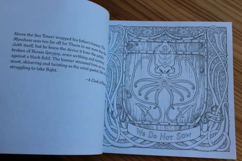 The official Game of Thrones Adult Colouring Book unused
