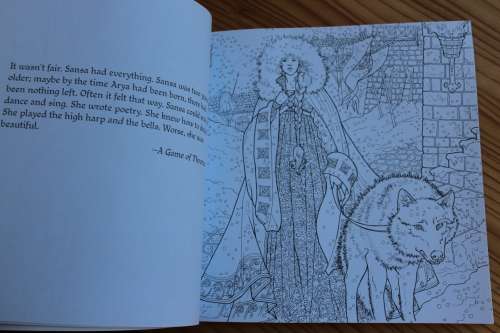 The official Game of Thrones Adult Colouring Book unused
