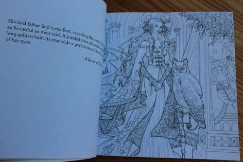 The official Game of Thrones Adult Colouring Book unused