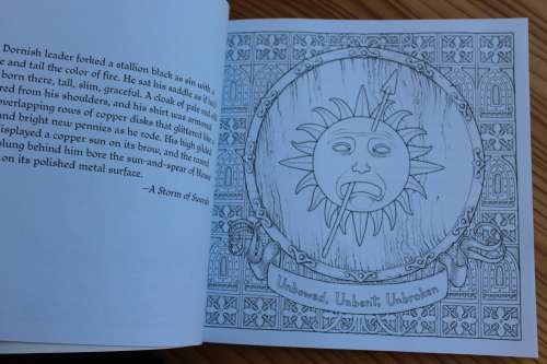 The official Game of Thrones Adult Colouring Book unused