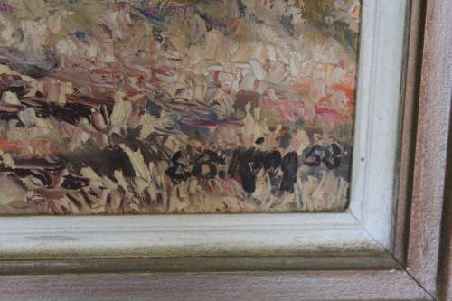 SA Master artist Earnest Bradley King Oil on Board Painting 76cm x 50.8cm(measurements exclude frame