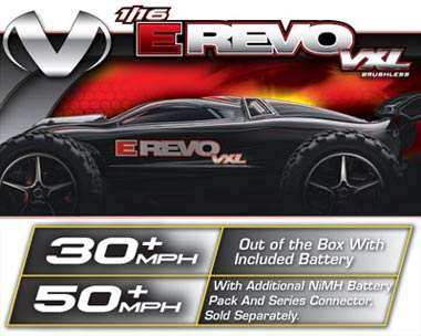 Traxxas E-Revo 1/16 VXL - 2.4GHz Radio ( mini Revo ) Black (Free Shipping and insurance, SA Only)