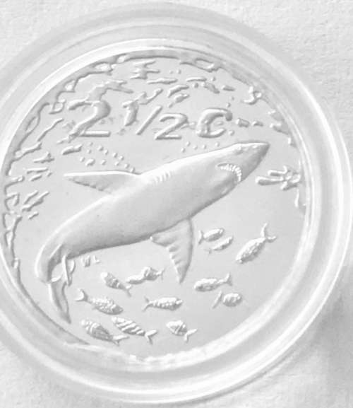 1999 Silver PROOF Shark TICKEY