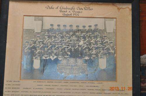 CRAZY START R1 !!! AMAZING!!! ORIGINAL OLD PHOTOGRAPH-DUKE OF EDINBURGH'S OWN RIFLES BAND & DRUMS