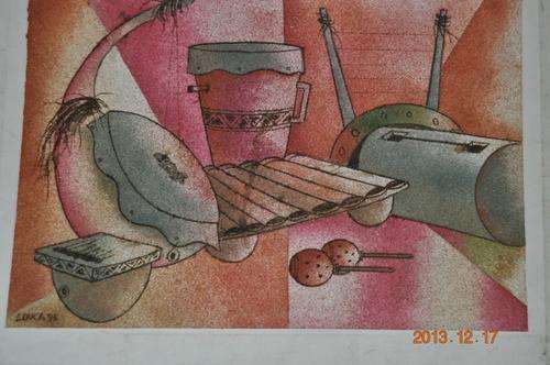 INTERESTING!!! SAND ON CANVAS!!! BY LUKA