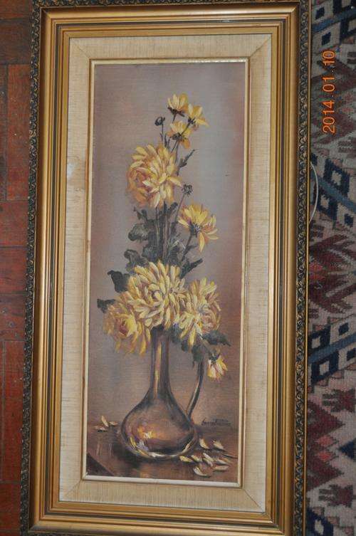 OIL ON BOARD BY SANTA PHAFFER !!! IN BEAUTIFUL FRAME !!