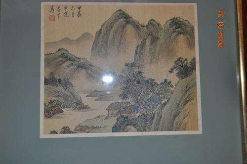 BEAUTIFUL!!!ORIENTAL WATERCOLOR ON SILK!!!!