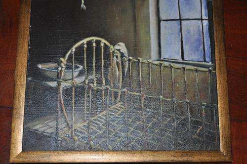 STYLISH !!! SMALL OIL ON BOARD,artist unknow