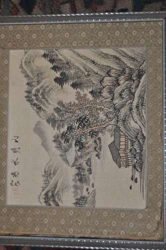 ORIENTAL WATERCOLOR ON SILK !!!