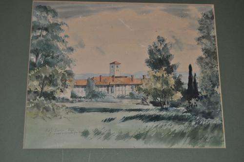 BEAUTIFUL OLD WATERCOLOR!!!!! ''RHODES UNIVERSITY''