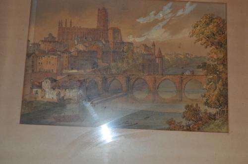 STUNNING! LATE 19 CENTURY ITALIAN WATERCOLOR