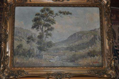 AWESOME!!!! GREAT OIL PAINTING BY FAMOUS GUISEPPE CATTY(1914 - 1994),VALUE R15.000