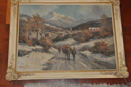 OIL ON BOARD BY FAMOUS ITALIAN ARTIST ERCOLE MAGROTTI(1890-1976)