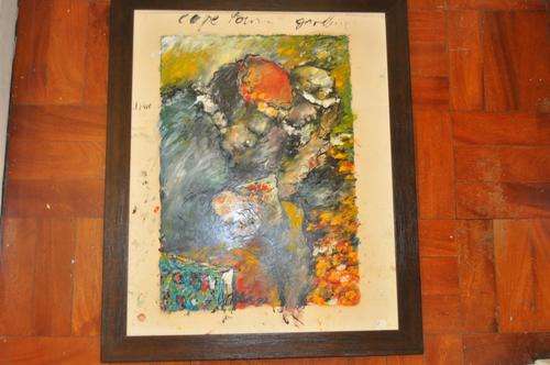 FANTASTIC OIL MIXED MEDIA BY FAMOUS S.A.ARTIST MICHAEL WATERS-JUST LOOK AT THIS!!!