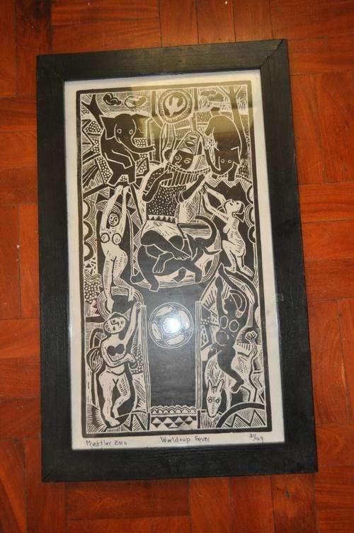 AMAZING WOODCUT BY FAMOUS S.A.ARTIST HAROLD METLER