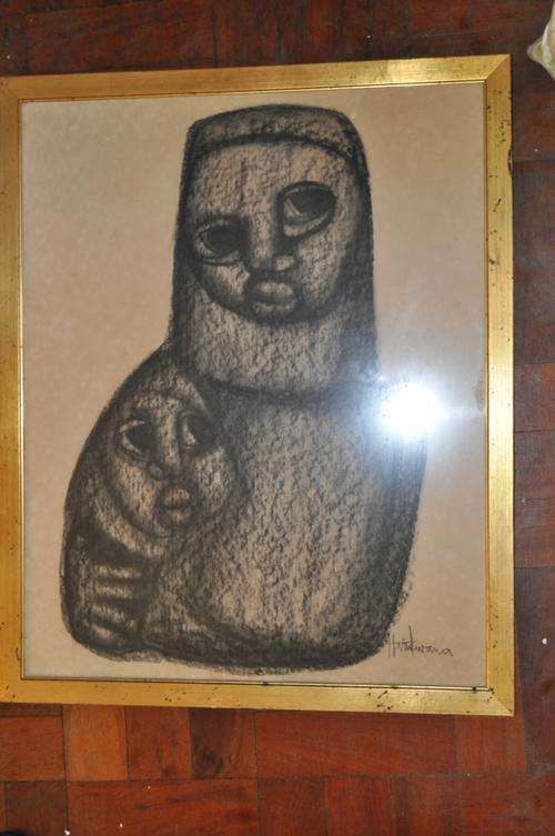 STUNNING ORIGINAL ARTWORK BY FAMOUS S.A. .ARTIST HARGREAVES NTUKWANA (b1938-)