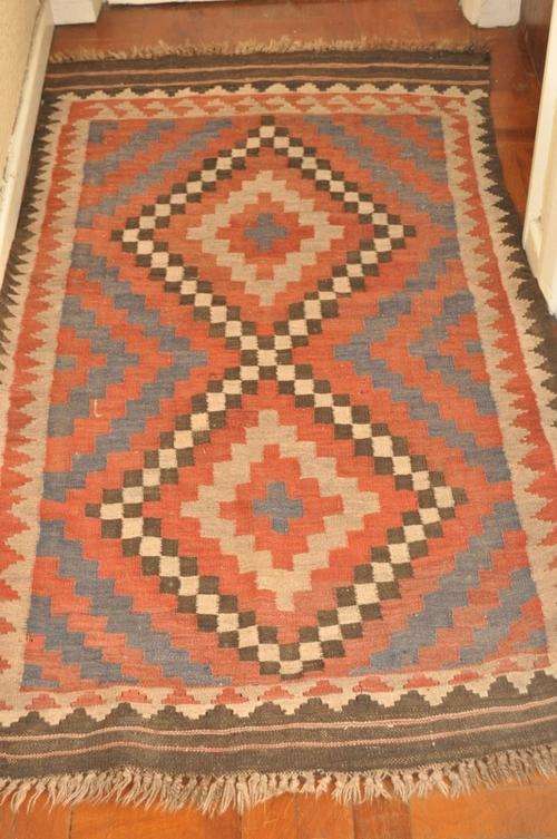 FANTASTIC HANDMADE VINTAGE KELIM CARPET