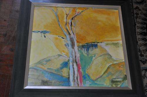 BEAUTIFUL ABSTRACT OIL ON BOARD SIGNED P.H.DIRK