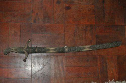 TRADITION CAUCASIAN SABRE WITH AMAZING INLAID SCABBARD(LAST OF MY CAUCASIAN COLLECTION)