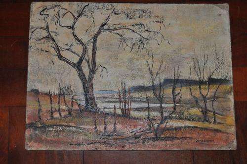 AMAZING OIL ON BOARD BY FAMOUS S.A.ARTIST GRETHE SCHONKEN