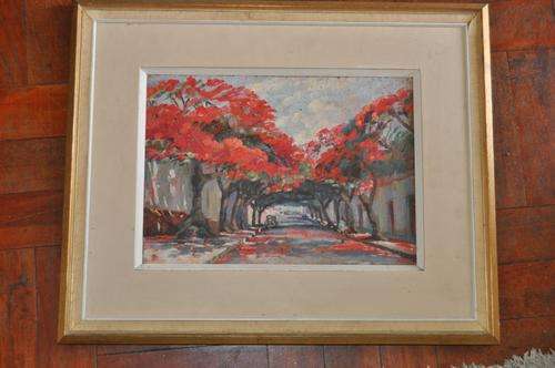 WOW!!! GREAT OIL ON CANVAS BY FAMOUS BRITISH ARTIST Edith Grey (1889 - 1913)