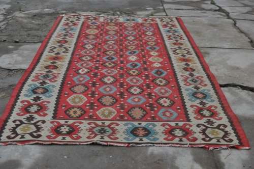 AWESOME VINTAGE HANDMADE SHAFER KELIM-107X200CM