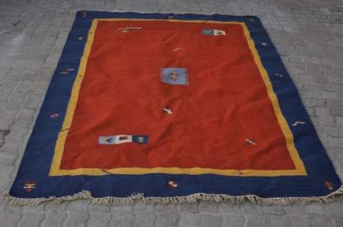 AWESOME HANDMADE GABBEH KELIM 167X225CM IN GOOD CONDITION