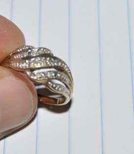 VINTAGE 9K SOLID GOLD LITTLE DIAMONDS RING,-2,9 GRAM