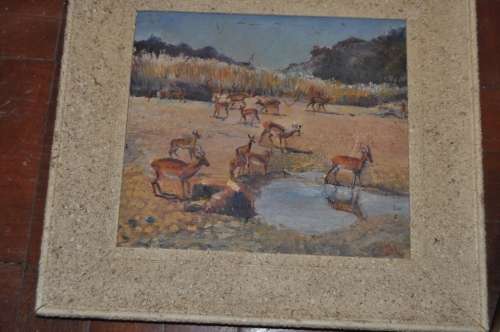 GORGEOUS OIL ON BOARD,KAROO SCENE,SIGNED BY ARTIST" DBW"