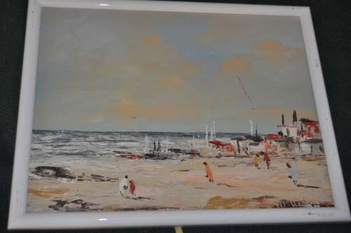 AWESOME OIL ON BOARD,SIGNED BY ARTIST,PROVENANCE ON THE BACK