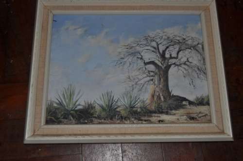 PILLY TURNER ,AWESOME OIL ON BOARD,KENIA