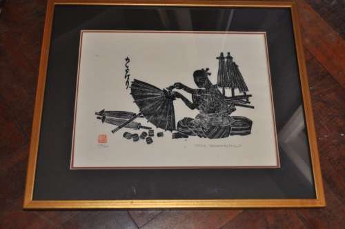 JAPANESE WOODBLOCK PRINT,SIGNED BY ARTIST,NUMBERED