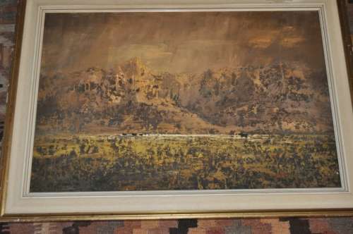 BEAUTIFUL OIL ON BOARD,LANDSCAPE IMPRESSION,SIGNED BY ARTIST
