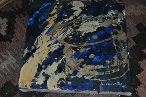 ABSTRACT OIL ON CANVAS,SIGNED BY ARTIST