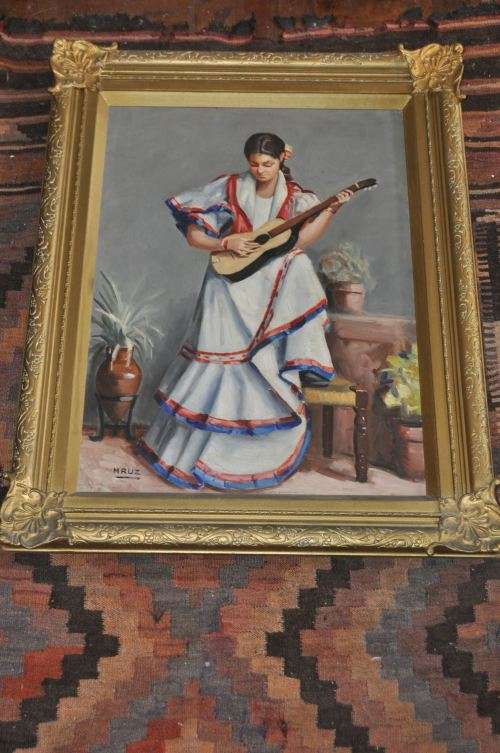 AWESOME OIL ON BOARD IN FANTASTIC FRAME,SIGNED BY ARTIST