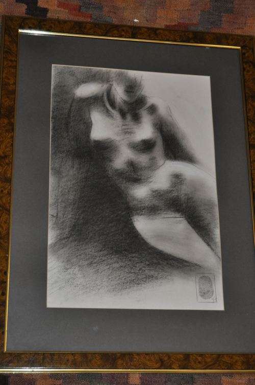 NUDE ORIGINAL MIXED MEDIA,STUNNING,SIGNED BY ARTIST