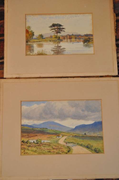 PAIR OF VINTAGE WC,SIGNED WITH MONOGRAM AND DATED 1914