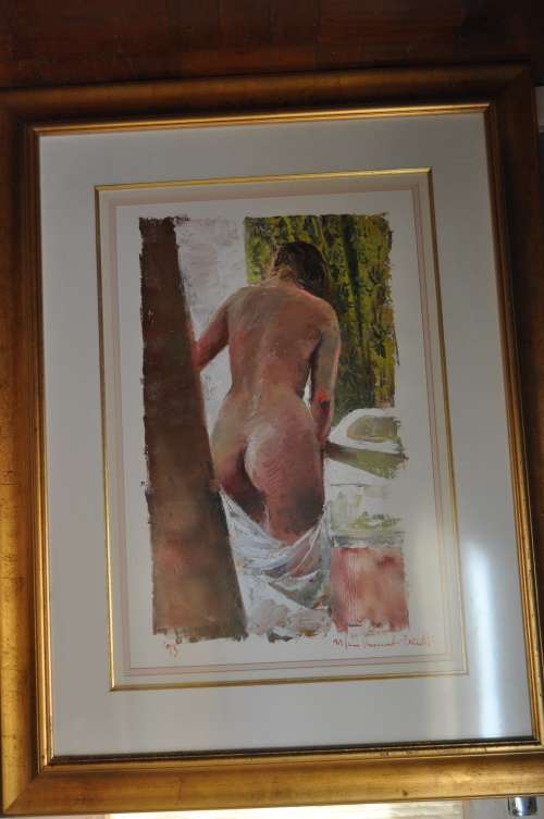 MARIE VERMEULEN BREEDT FANTASTIC NUDE ORIGINAL OIL MIXED MEDIA,SIGNED BY ARTIST