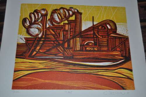 WOW!!! CECIL SKOTNES(1926-2009) STUNNING LINOCUT,SIGNED BY ARTIST,TITELED