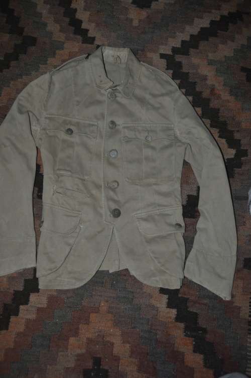 WOW!!!  BOER WAR BRITISH KHAKI  JACKET!!!! SCOTTISH REGIMENT BUTTONS, RARE!!!!