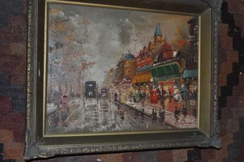 AWESOME PARIS SCENE,SIGNED BY ARTIST