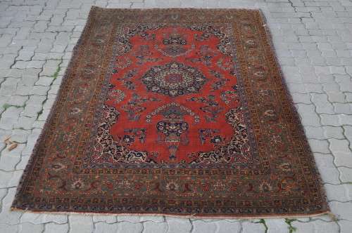 FANTASTIC VINTAGE PERSIAN HANDMADE CARPET-NAAN -140X210CM