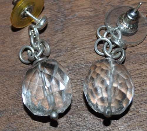 STERLING SILVER CHRYSTAL EARRINGS