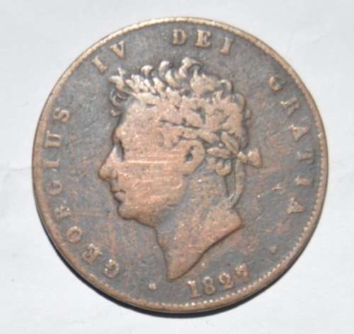 1827 ONE PENNY GREAT BRITAIN