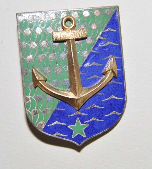 FRENCH COLONIAL ENAMELED BADGE MADE BY BALLADA