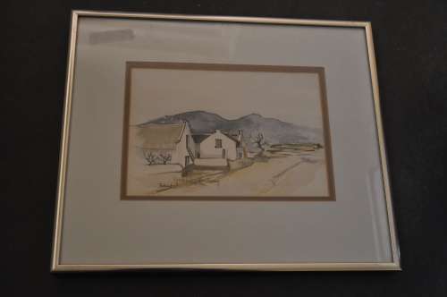 GRETCHEN THACKWRAY,ORIGINAL WC,COTTAGE SCENE