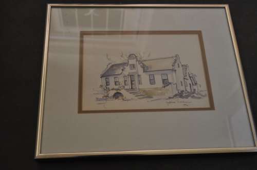 GRETCHEN THACKWRAY,ORIGINAL WC,COTTAGE SCENE