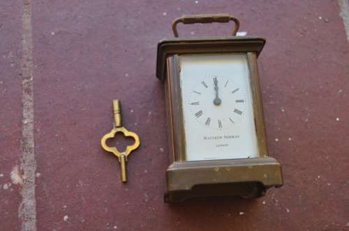 WOW!!! RARE!!! XIX CENTURY  MINIATURE CARRIAGE CLOCK-MATTHEW NORMAN,LONDON
